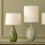 Настольная лампа зеленая грушевидной формы Rich Green Glaze варинант исполнения - 4 | Loft Concept в Казани