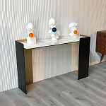 Консоль прямоугольная с основанием чёрного и золотого цвета Wrap варинант исполнения - 2 | Loft Concept в Казани