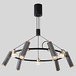 Люстра круглая с 9-ю цилиндрическими плафонами на магнитном креплении Bronze Concert варинант исполнения - 3 | Loft Concept в Казани