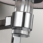 Бра цвета хром с белым цилиндрическим стеклянным плафоном Feiss варинант исполнения - 4 | Loft Concept в Казани