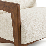 Кресло Avalon White Boucle из массива ореха варинант исполнения - 5 | Loft Concept в Казани