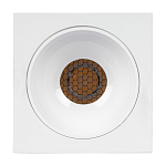 Встраиваемый спот светодиодный квадаратный белого цвета с круглым углублением Ombra Lux  варинант исполнения - 2 | Loft Concept в Казани