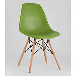 Пластиковый стул на ножках из массива бука Eames Green варинант исполнения - 1 | Loft Concept в Казани
