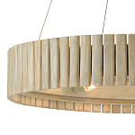 Люстра круглая из толстых деревянных реек Natural Style варинант исполнения - 1 | Loft Concept в Казани