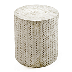 Приставной круглый столик инкрустация костью Bone Inlaid Round  Stool варинант исполнения - 2 | Loft Concept в Казани