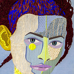 Картина с вышивкой Портрет wall panel People with the yellow ear 2 варинант исполнения - 1 | Loft Concept в Казани