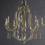 Люстра деревянная с подвесками Gray Curved Profile варинант исполнения - 2 | Loft Concept в Казани