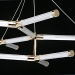 Люстра с геометрической конструкцией из вытянутых цилиндрических плафонов Hex Scaffold  варинант исполнения - 8 | Loft Concept в Казани