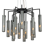 Люстра со стеклянными цилиндрическими плафонами Luminous Cylinders Smoky варинант исполнения - 1 | Loft Concept в Казани