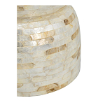 Приставной столик с мозаичным рисунком из раковин устриц Bone Inlay варинант исполнения - 3 | Loft Concept в Казани