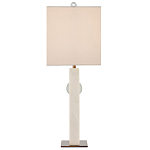 Настольная лампа из мрамора с тканевым прямоугольным абажуром Eternity варинант исполнения - 4 | Loft Concept в Казани