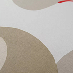 Подушка декоративная хлопковая бежевого цвета с абстрактным принтом Elysian Flow Sand варинант исполнения - 3 | Loft Concept в Казани