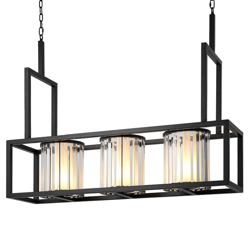 Люстра Chandelier Carducci Black Черный Прозрачный (Transparent) в Казани | Loft Concept 