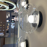 Бра с куполообразным плафоном и черным металлическим основанием Flos Wireline Lighting варинант исполнения - 2 | Loft Concept в Казани