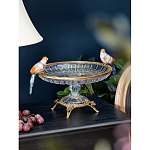 Чаша из прозрачного стекла с фигурками разноцветных попугаев на ободке 38 Eden Garden варинант исполнения - 2 | Loft Concept в Казани