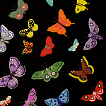 Картина ручная вышивка бисером Бабочки Butterflies and Light Bulb варинант исполнения - 4 | Loft Concept в Казани