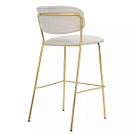 Стул барный широкой полукруглой спинкой на золотистых ножках Chair Smooth Shapes варинант исполнения - 3 | Loft Concept в Казани