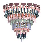 Люстра круглая с декором из разноцветных элементов в виде листьев Changing Seasons варинант исполнения - 1 | Loft Concept в Казани