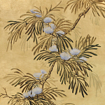 Обои ручная роспись Silk Tree Original colourway on Gold Bullion gilded paper варинант исполнения - 2 | Loft Concept в Казани