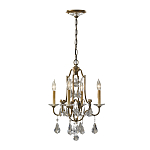 Люстра с 4-мя лампами и стеклянными подвесками в классическом стиле Feiss варинант исполнения - 2 | Loft Concept в Казани