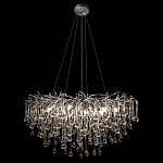 Люстра подвесная с прозрачными стеклянными подвесками в форме капель Диаметр 80 см Droplet Chandelier варинант исполнения - 3 | Loft Concept в Казани