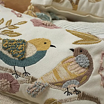 Чехол на подушку с кисточками и вышивкой птиц Ethnic mix Birds Rect варинант исполнения - 7 | Loft Concept в Казани