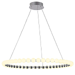 Люстра светодиодная кольцевая с круглыми плафонами белого цвета PEARLS Suspension 80 варинант исполнения - 2 | Loft Concept в Казани