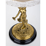 Чаша стеклянная прозрачная на бронзовой подставке с фигуркой девушки Eden Garden варинант исполнения - 4 | Loft Concept в Казани