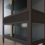 Витрина Primo со стеклянными фасадами и 2 ящиками Темный орех варинант исполнения - 2 | Loft Concept в Казани