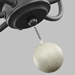 Люстра с 6-ю лампами и кремовыми деревянными бусинами Feiss варинант исполнения - 7 | Loft Concept в Казани