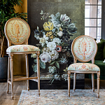 Барный стул из массива бука светло-зеленый с растительным орнаментом Raffael Angel Green Bar stool варинант исполнения - 8 | Loft Concept в Казани