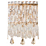 Люстра круглая с хрустальными подвесками на золотистом каркасе Roul Crystal Light варинант исполнения - 10 | Loft Concept в Казани