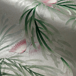 Обои ручная роспись Silk Tree Colourway SC-92 on Crackled Silver on Shell Pink metallic silk варинант исполнения - 1 | Loft Concept в Казани