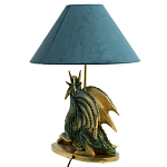 Настольная лампа с абажуром Дракон Green Dragon Синий абажур варинант исполнения - 4 | Loft Concept в Казани