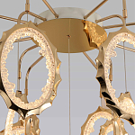 Потолочный светильник светодиодный с золотистым каркасом Ring of Fire варинант исполнения - 2 | Loft Concept в Казани