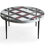 Дизайнерский круглый кофейный стол со стеклянной столешницей Gio Ponti D.555.1 Coffee Table варинант исполнения - 1 | Loft Concept в Казани