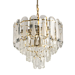 Люстра многоярусная с овальными прозрачными подвесками 36 см Harmonica варинант исполнения - 1 | Loft Concept в Казани