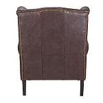 Кресло из натуральной кожи на 4-х деревянных ножках из массива бука Thomas Armchair brown варинант исполнения - 3 | Loft Concept в Казани