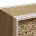 Тумба 2 ящика с подсветкой на рельефном фасаде Warm Industrial варинант исполнения - 9 | Loft Concept в Казани