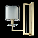 Бра с геометрическим каркасом из металла и цилиндрическим стеклянным плафоном Laurent варинант исполнения - 8 | Loft Concept в Казани