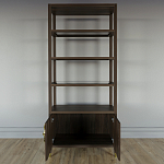 Стеллаж со стеклянными полками Elsa Dreams Walnut варинант исполнения - 4 | Loft Concept в Казани