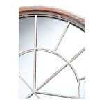 Зеркало-окно настенное в венецианском стиле с деревянной рамой бежевого цвета Venetian Smooth варинант исполнения - 2 | Loft Concept в Казани