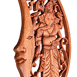 Панно из дерева Ганеша и месяц Panel With Animals варинант исполнения - 3 | Loft Concept в Казани