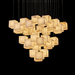 Люстра подвесная с квадратными плафонами из натурального камня Glowing Spheres варинант исполнения - 6 | Loft Concept в Казани