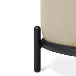 Банкетка овальная бежевый велюр на 4-х металлических ножках черного цвета SANJAY варинант исполнения - 4 | Loft Concept в Казани