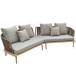 Диван садовый угловой Counter серый варинант исполнения - 1 | Loft Concept в Казани