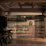 Обои ручная роспись The Art of Learning and Steps for the Flowers by Teo Yang Special Colourway on purple painted Xuan paper варинант исполнения - 1 | Loft Concept в Казани