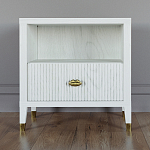 Прикроватная тумбочка с полкой Elsa Dreams White варинант исполнения - 5 | Loft Concept в Казани