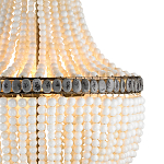 Люстра каплевидной формы декорированная нитями стеклянных бусин молочного цвета Bead threads варинант исполнения - 1 | Loft Concept в Казани