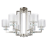 Люстра с 6-ю цилиндрическими плафонами из стекла Laurent варинант исполнения - 3 | Loft Concept в Казани